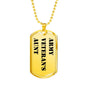 Army Veteran's Aunt - 18k Gold Finished Luxury Dog Tag Necklace