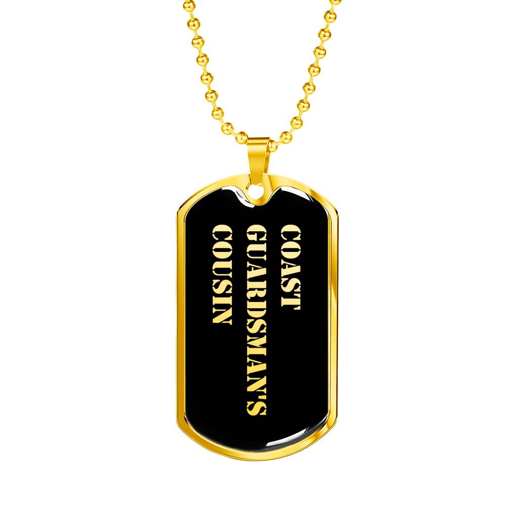 Coast Guardsman's Cousin v2 - 18k Gold Finished Luxury Dog Tag Necklace