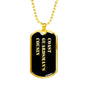 Coast Guardsman's Cousin v2 - 18k Gold Finished Luxury Dog Tag Necklace