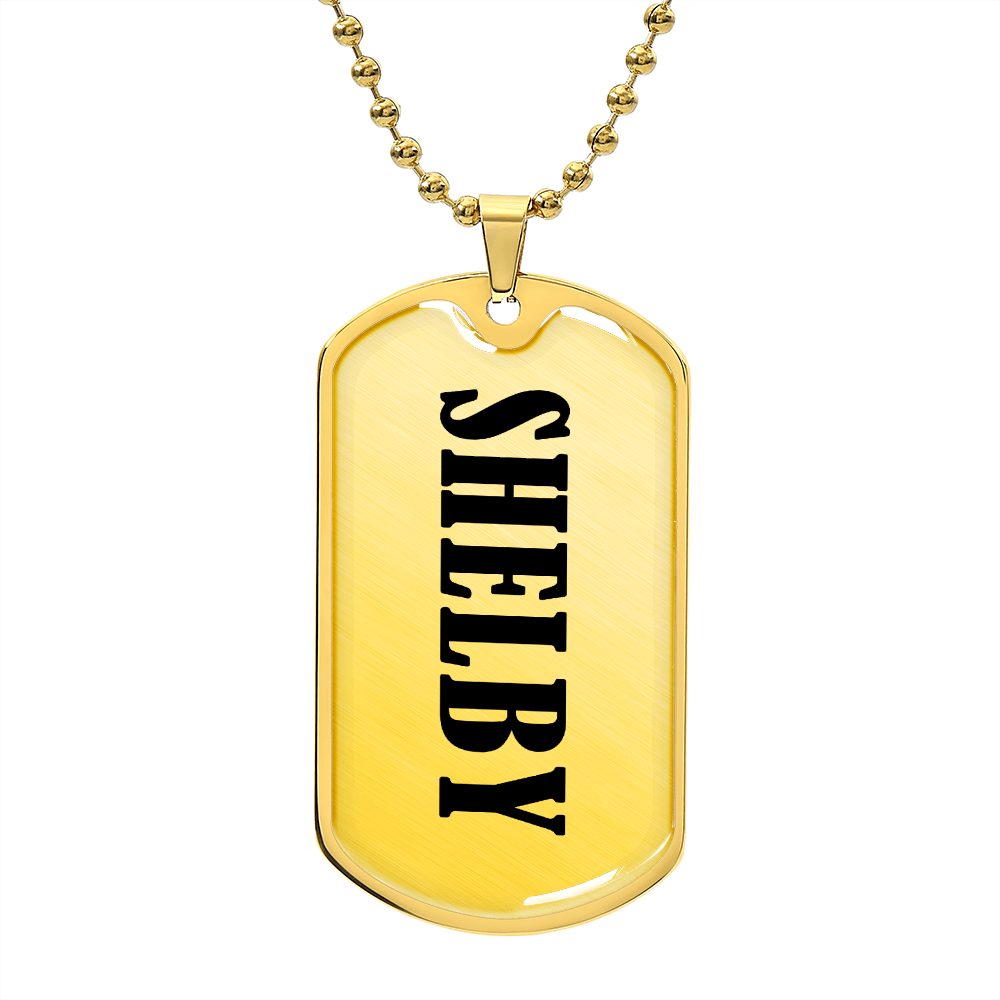 Shelby v01 - 18k Gold Finished Luxury Dog Tag Necklace