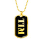 Tim v2 - 18k Gold Finished Luxury Dog Tag Necklace
