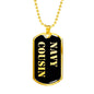 Navy Cousin v2 - 18k Gold Finished Luxury Dog Tag Necklace