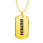 Josephine v01 - 18k Gold Finished Luxury Dog Tag Necklace