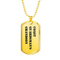 Coast Guardsman's Grandson - 18k Gold Finished Luxury Dog Tag Necklace