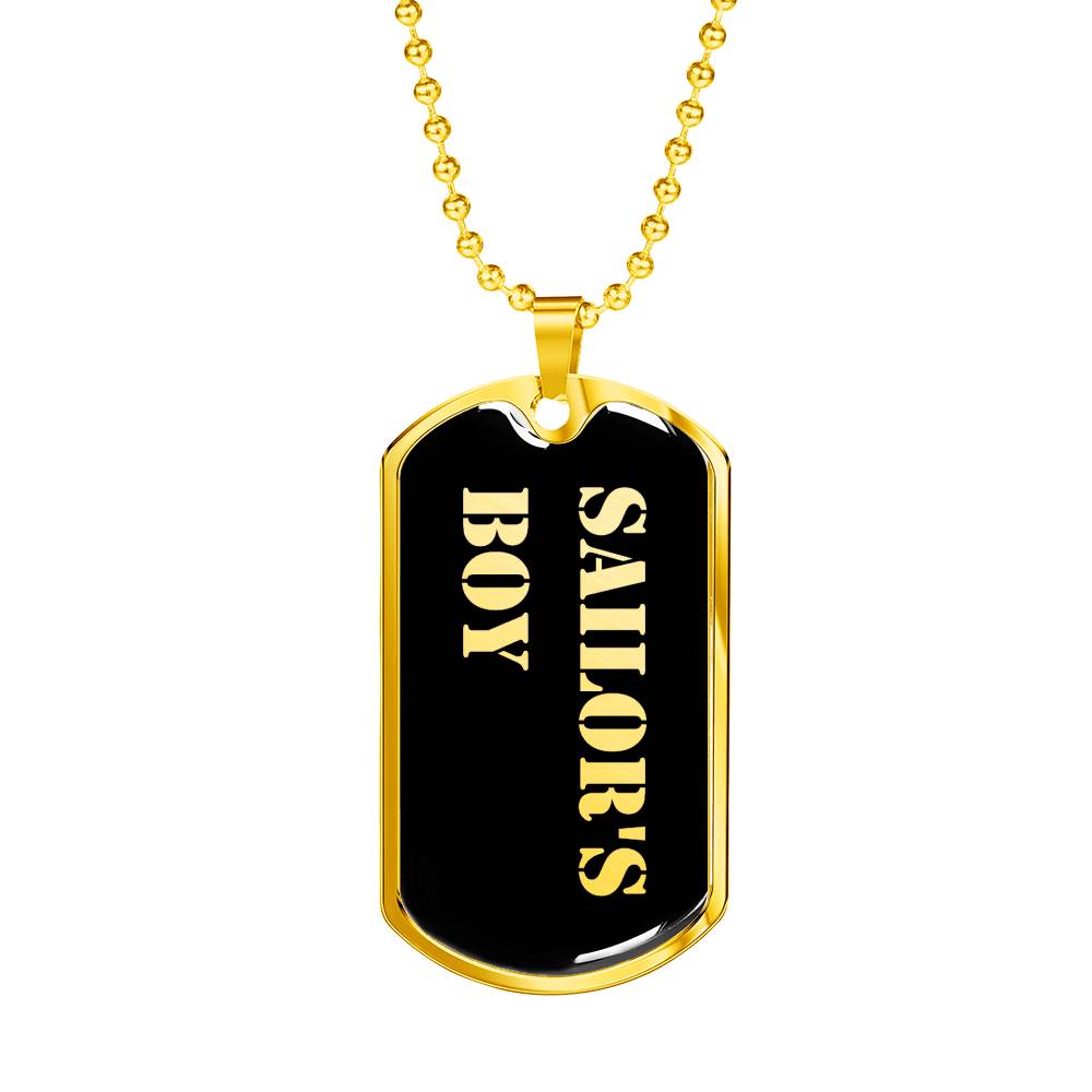 Sailor's Boy v2 - 18k Gold Finished Luxury Dog Tag Necklace