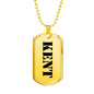 Kent - 18k Gold Finished Luxury Dog Tag Necklace