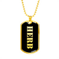 Herb v2 - 18k Gold Finished Luxury Dog Tag Necklace