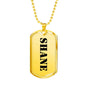Shane - 18k Gold Finished Luxury Dog Tag Necklace