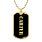 Carter v2 - 18k Gold Finished Luxury Dog Tag Necklace