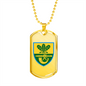 61st Jager Infantry Brigade (Ukraine) - 18k Gold Finished Luxury Dog Tag Necklace
