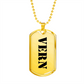 Vern - 18k Gold Finished Luxury Dog Tag Necklace