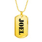 Joel - 18k Gold Finished Luxury Dog Tag Necklace