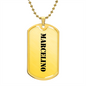 Marcelino - 18k Gold Finished Luxury Dog Tag Necklace