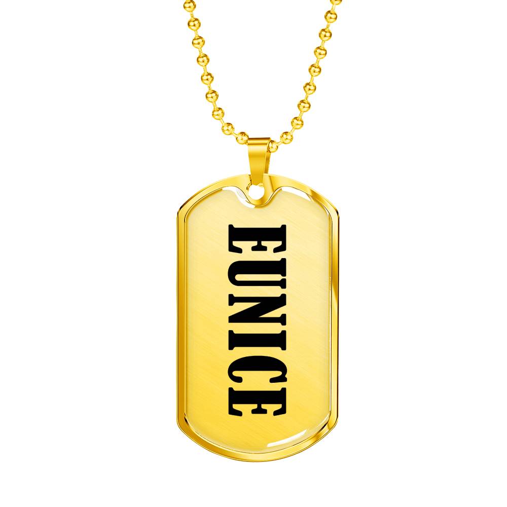 Eunice v01 - 18k Gold Finished Luxury Dog Tag Necklace
