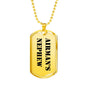 Airman's Nephew - 18k Gold Finished Luxury Dog Tag Necklace