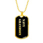 Navy Grandson v2 - 18k Gold Finished Luxury Dog Tag Necklace