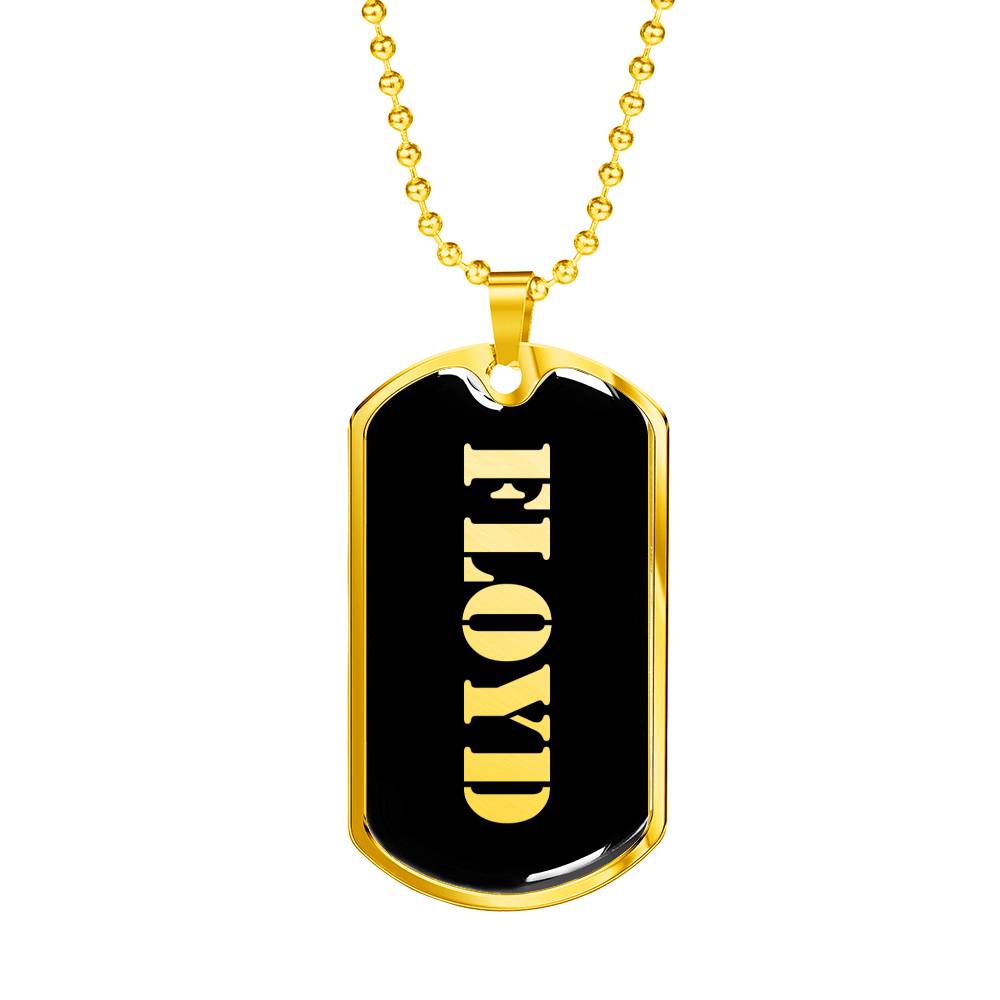 Floyd v2 - 18k Gold Finished Luxury Dog Tag Necklace