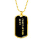 Coast Guard Aunt v2 - 18k Gold Finished Luxury Dog Tag Necklace