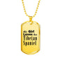 Tibetan Spaniel - 18k Gold Finished Luxury Dog Tag Necklace