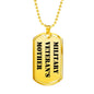 Military Veteran's Mother - 18k Gold Finished Luxury Dog Tag Necklace