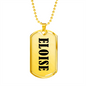 Eloise v01 - 18k Gold Finished Luxury Dog Tag Necklace