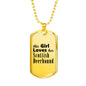 Scottish Deerhound - 18k Gold Finished Luxury Dog Tag Necklace