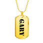 Gary - 18k Gold Finished Luxury Dog Tag Necklace