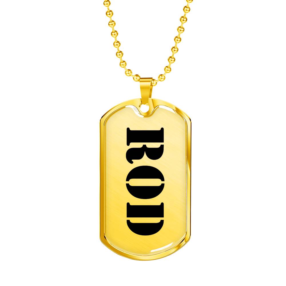 Rod - 18k Gold Finished Luxury Dog Tag Necklace