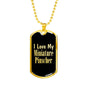 Love My Miniature Pinscher v2 - 18k Gold Finished Luxury Dog Tag Necklace