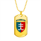 35th Marine Infantry Brigade (Ukraine) - 18k Gold Finished Luxury Dog Tag Necklace