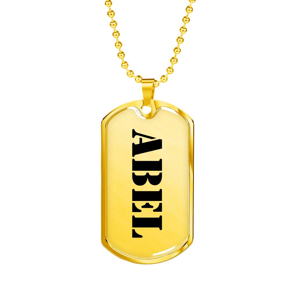 Abel - 18k Gold Finished Luxury Dog Tag Necklace