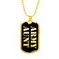 Army Aunt v2 - 18k Gold Finished Luxury Dog Tag Necklace