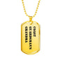 Coast Guardsman's Grandma - 18k Gold Finished Luxury Dog Tag Necklace