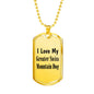 Love My Greater Swiss Mountain Dog - 18k Gold Finished Luxury Dog Tag Necklace