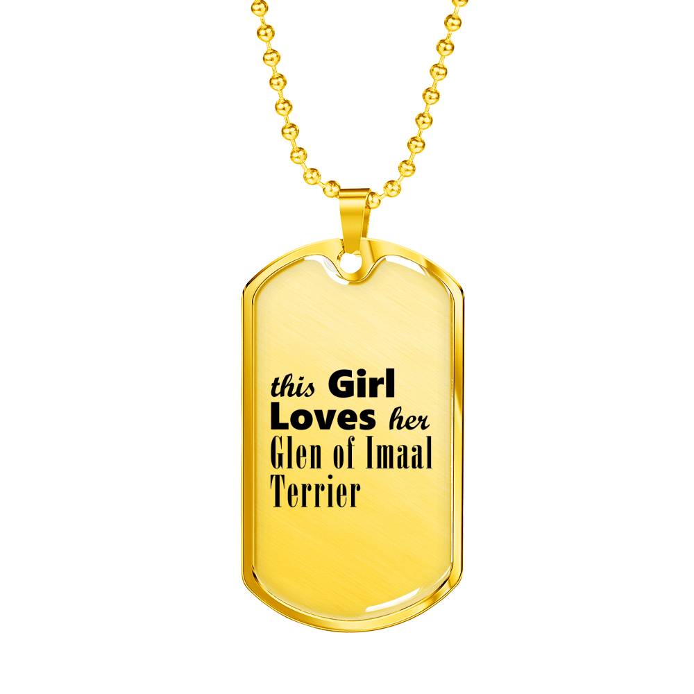 Glen of Imaal Terrier - 18k Gold Finished Luxury Dog Tag Necklace
