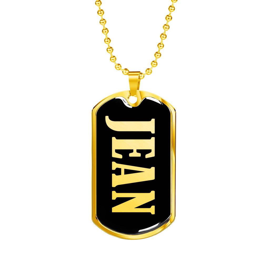 Jean v02 - 18k Gold Finished Luxury Dog Tag Necklace