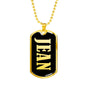 Jean v02 - 18k Gold Finished Luxury Dog Tag Necklace