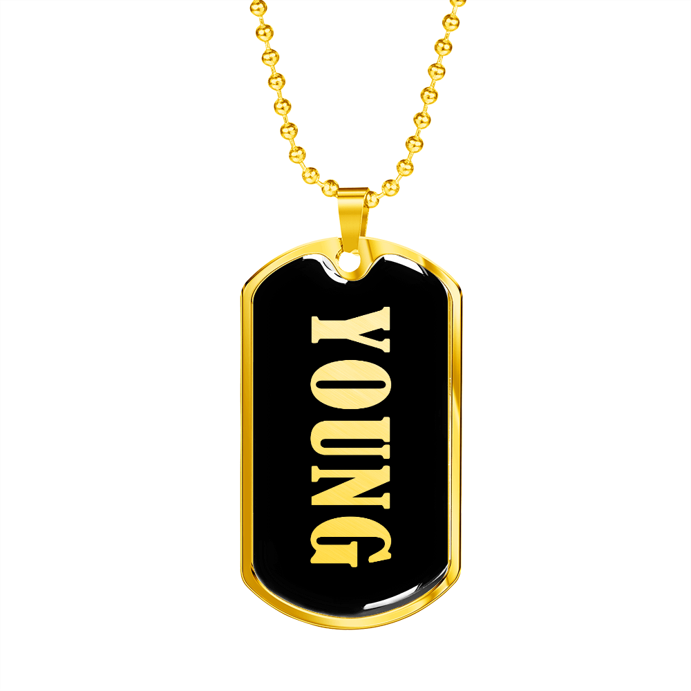 Young v02 - 18k Gold Finished Luxury Dog Tag Necklace