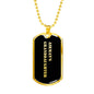 Airman's Granddaughter v2 - 18k Gold Finished Luxury Dog Tag Necklace