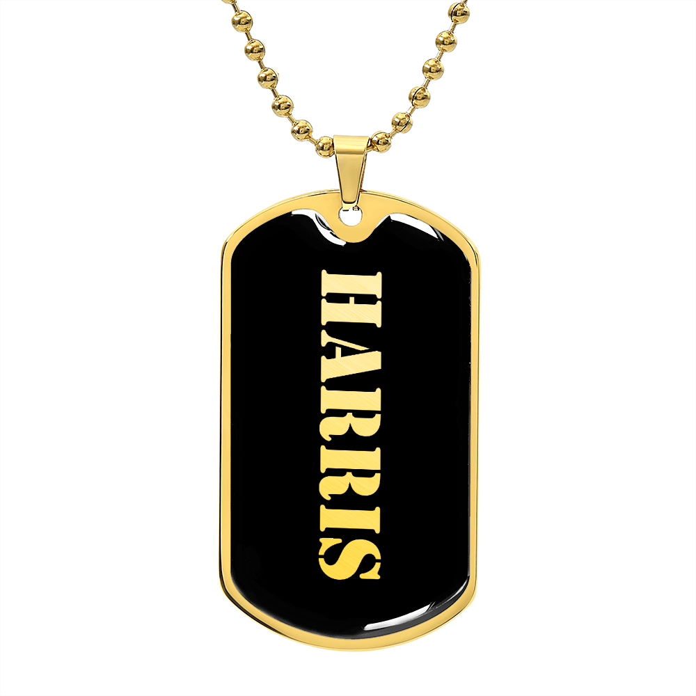 Harris v2 - 18k Gold Finished Luxury Dog Tag Necklace