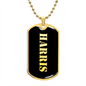 Harris v2 - 18k Gold Finished Luxury Dog Tag Necklace
