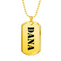 Dana - 18k Gold Finished Luxury Dog Tag Necklace