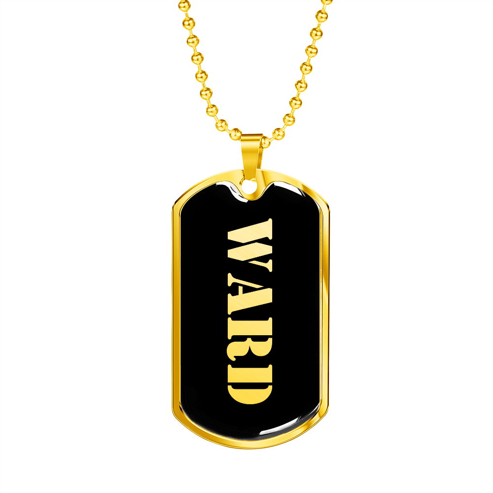 Ward v2 - 18k Gold Finished Luxury Dog Tag Necklace