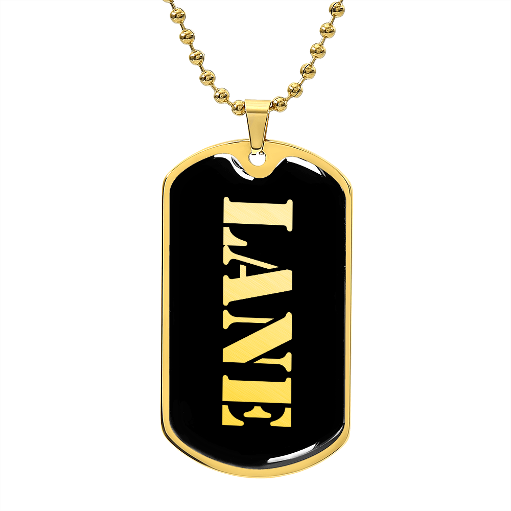 Lane v2 - 18k Gold Finished Luxury Dog Tag Necklace