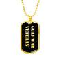 Gulf War Veteran v2 - 18k Gold Finished Luxury Dog Tag Necklace