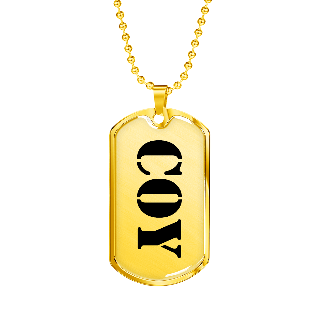 Coy - 18k Gold Finished Luxury Dog Tag Necklace