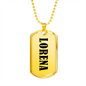 Lorena v01 - 18k Gold Finished Luxury Dog Tag Necklace