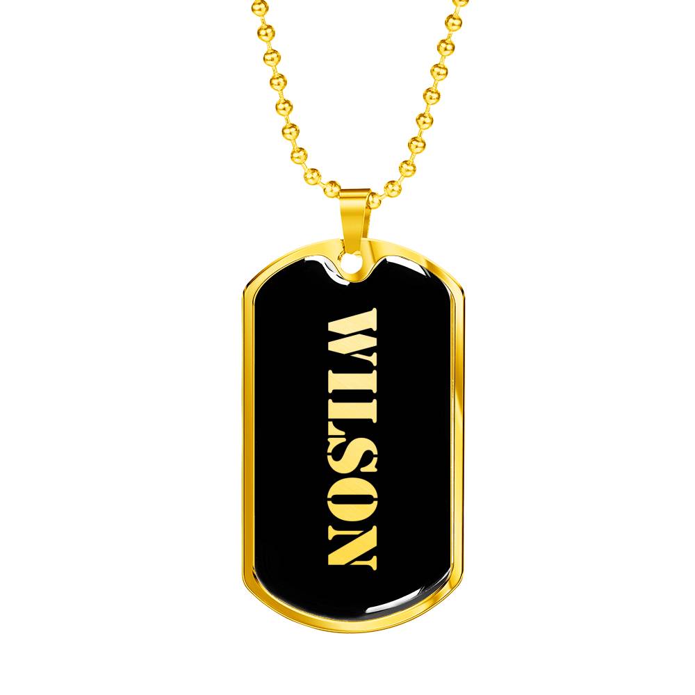 Wilson v2 - 18k Gold Finished Luxury Dog Tag Necklace