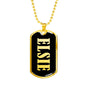 Elsie v02 - 18k Gold Finished Luxury Dog Tag Necklace