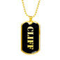 Cliff v2 - 18k Gold Finished Luxury Dog Tag Necklace